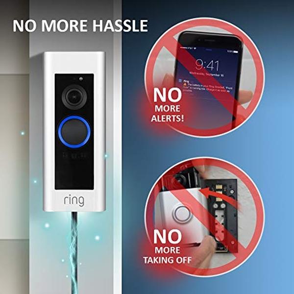 Adaptador de corriente para el nuevo timbre a batería Ring 2024, timbre a batería Ring Plus/Pro, timbre con video Ring 2/1/Pro, timbre con video Zmodo Smart Greet y timbre eufy Sec