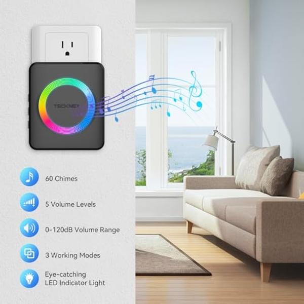 Adaptador de corriente para el nuevo timbre a batería Ring 2024, timbre a batería Ring Plus/Pro, timbre con video Ring 2/1/Pro, timbre con video Zmodo Smart Greet y timbre eufy Sec