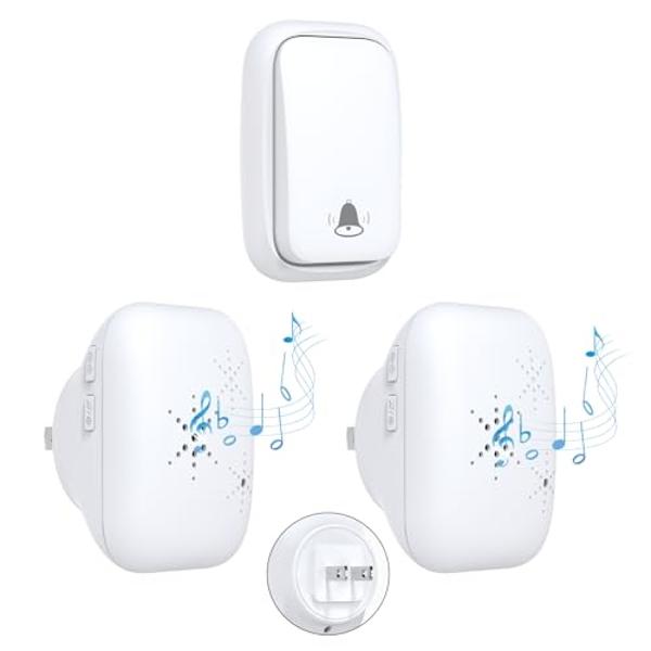 YisTech - Sensor de movimiento inalámbrico con alerta de detección, alarma de seguridad para entrada de vehículos, timbre con detector de movimiento para puerta de tienda, localiza