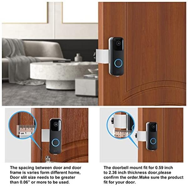 Soporte para timbre Blink, soporte adhesivo para timbre con video Blink, sin necesidad de taladrar, accesorio para el sistema de seguridad Blink. El timbre Blink no está incluido (