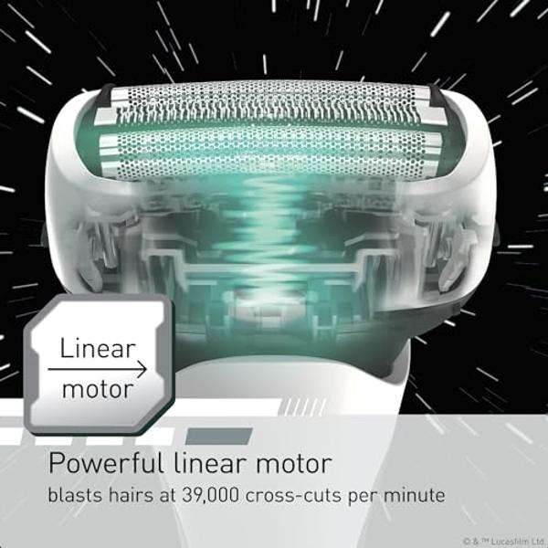 Afeitadora eléctrica Braun para hombre, afeitadora de láminas resistente al agua, Serie 5 5050cs, afeitado en seco y húmedo, con recortador de barba y recortador corporal, recargab