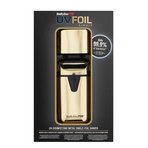 Afeitadora de una sola lámina con desinfección UV BaBylissPRO Gold