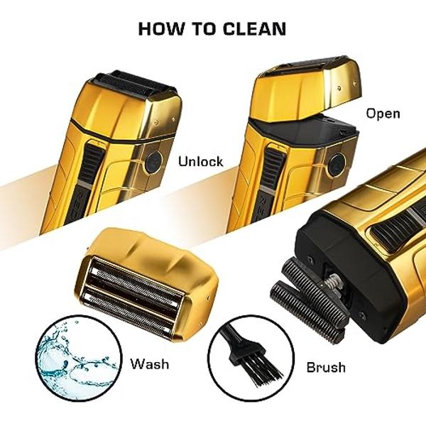 Afeitadora de una sola lámina con desinfección UV BaBylissPRO Gold