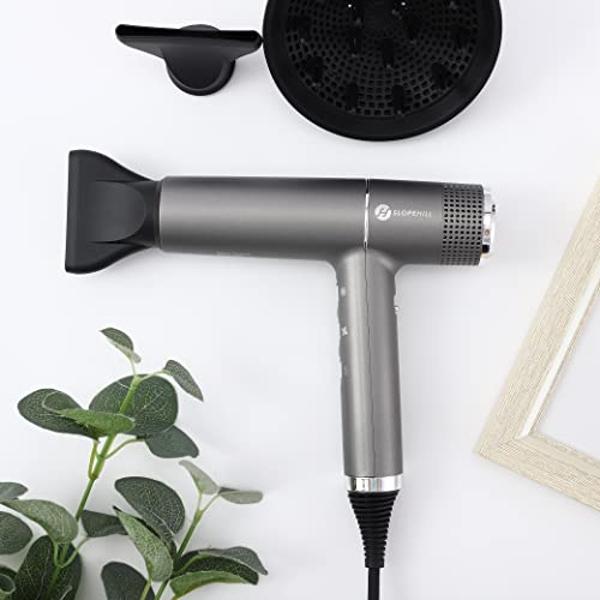 Secador de pelo BaBylissPRO Nano Titanium Professional Nano Light Ionic de doble voltaje, ligero, en negro, herramienta de peinado profesional portátil de viaje con difusor, set de