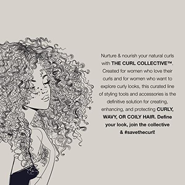 Secador de pelo iónico cerámico Conair The Curl Collective de 1875 vatios, negro, 45,7 cm