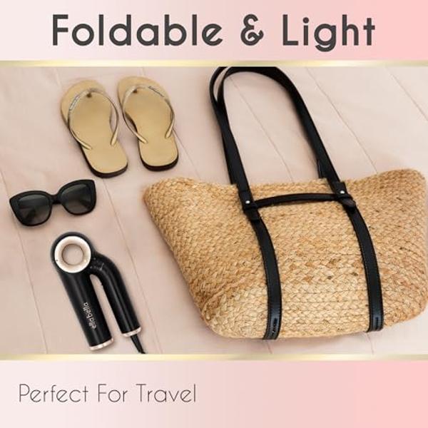 Secador de pelo iónico profesional ELLA BELLA® (plegable) • Secador de iones negativos • Perfecto para viajar • Control de calor inteligente y secado rápido • Diseño ligero • Tecno