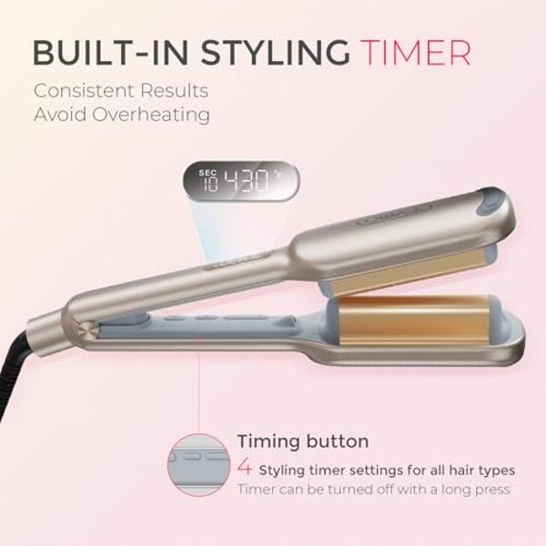 Rizador de cerámica doble Conair de 3/4 de pulgada, barril de ¾ de pulgada que produce rizos apretados; para usar en cabello corto a mediano