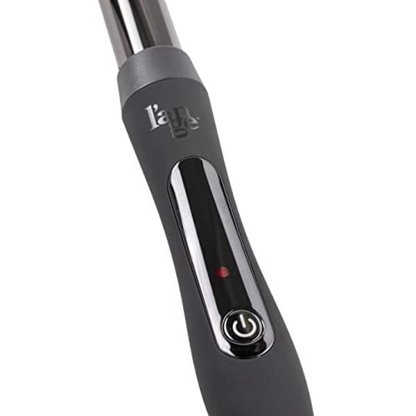 Rizador de titanio L'ANGE HAIR Le Curl | Rizador profesional para todo tipo de cabello | Rizador sin clip | El mejor rizador para rizos definidos y ondas playeras | Negro, 25 mm