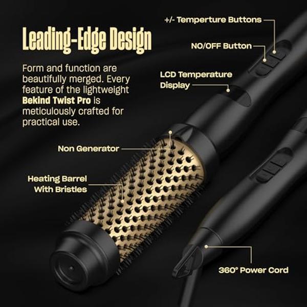 Cepillo térmico Bekind Twist Pro: secador de aire caliente redondo