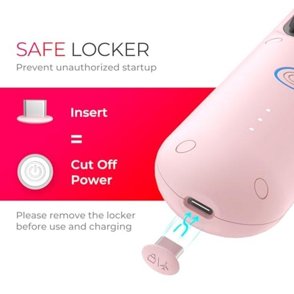 Cepillo alisador de pelo inalámbrico TYMO Porta, minicepillo portátil para viajes, peine caliente de iones negativos para mujeres, ligero y portátil, recargable por USB, color rosa
