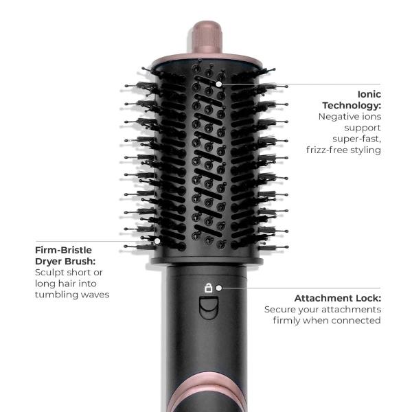 Cepillo redondo térmico Aima Beauty, cepillo alisador iónico de 35