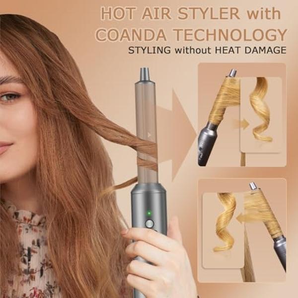 Cepillo redondo FoxyBae Hottie Hot de cerámica de 3,8 cm - Rizador y alisador - Cepillo térmico multiestilizador - Combate el frizz y aporta volumen (rubor)