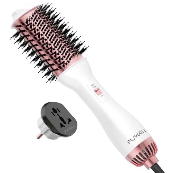 Cepillo alisador de pelo inalámbrico TYMO Porta, minicepillo portátil para viajes, peine caliente de iones negativos para mujeres, ligero y portátil, recargable por USB, color rosa