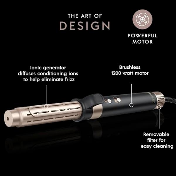 Plancha de pelo INFINITIPRO by CONAIR DigitalAIRE, sistema de peinado con aire para rizos, ondas, secado y volumen, 4 accesorios para personalizar tu look y bolsa de almacenamiento