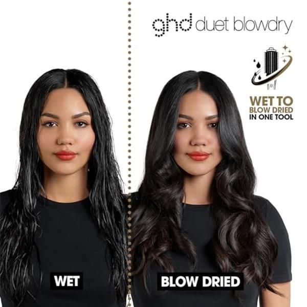 Cepillo secador ghd Duet Blowdry: Secado en húmedo sin daños por calor, 3 veces más volumen, 24 horas de duración, secado sin burbujas, 50 % más de brillo - Blanco