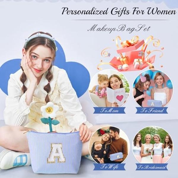 Regalos de agradecimiento para maestras de YOOLIFE para mujeres: idea de regalo de cumpleaños personalizado para maestras, mejores amigas, mamás, damas de honor, neceser grande con