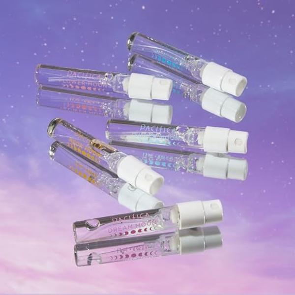Set de perfumes Pacifica Beauty Wanderlust & Moon Moods, fragancias de viaje, vainilla isleña, lila francesa, perfume vegano puro, 0.05 fl oz cada uno (juego de 10)