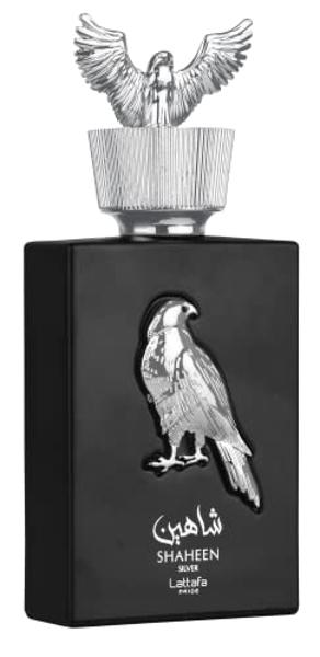 Lattafa Perfumes Shaheen Silver para unisex Eau de Parfum Spray, 3.4 onzas