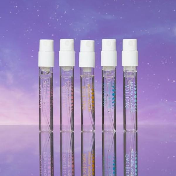 Set de perfumes Pacifica Beauty Wanderlust & Moon Moods, fragancias de viaje, vainilla isleña, lila francesa, perfume vegano puro, 0.05 fl oz cada uno (juego de 10)