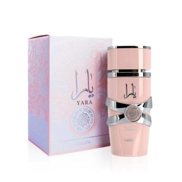 Lattafa Yara - Vainilla, Gourmet, Afrutado, Floral - Eau de Parfum Fragancia de Larga Duración para Mujer, 100 ml