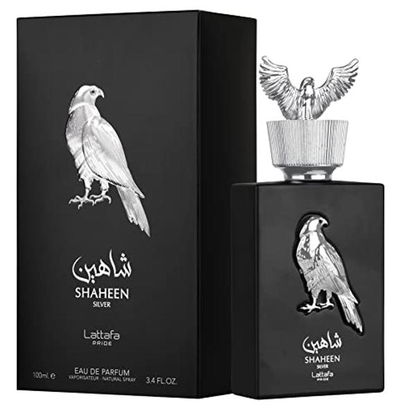 Lattafa Perfumes Shaheen Silver para unisex Eau de Parfum Spray, 3.4 onzas