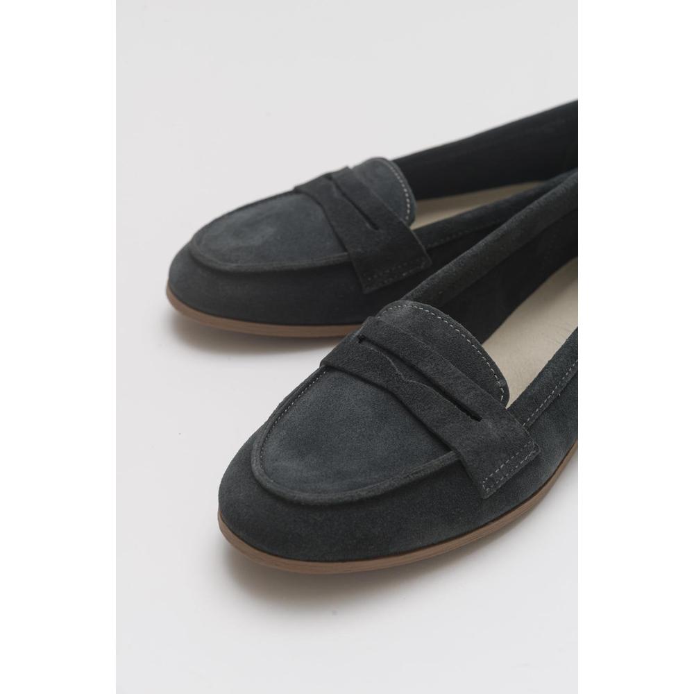 Dorothy - Mocasines de ante color carbón oscuro