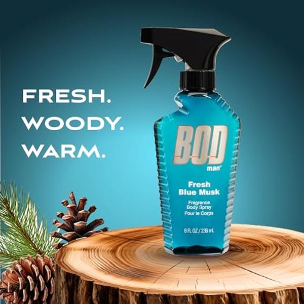 Spray corporal con fragancia BOD Man, almizcle azul fresco, 237 ml