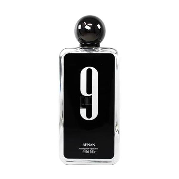 Afnan 9 Pm Eau De Parfum Spray para hombres, 3.4 onzas