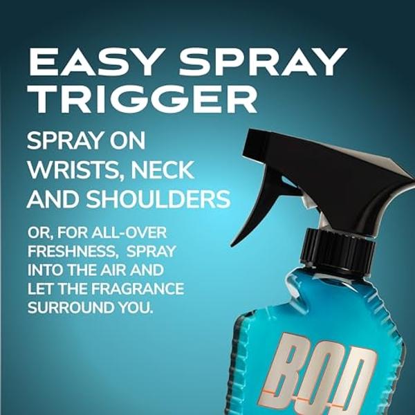 Spray corporal con fragancia BOD Man, almizcle azul fresco, 237 ml
