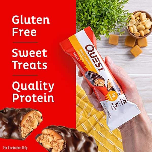 Barras de mantequilla de cacahuete y chocolate Quest Nutrition, 20 g de proteína, 1 g de azúcar, 5 g de carbohidratos netos, sin gluten, aptas para dieta cetogénica, 12 unidades
