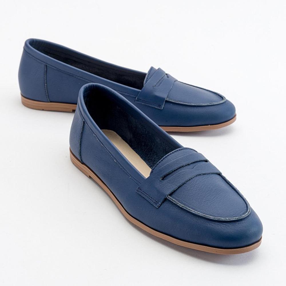 Alpargatas De Piel Leon - Color Azul Marino, Suela De Yute Y Caucho, Unisex (tallas 36-46)