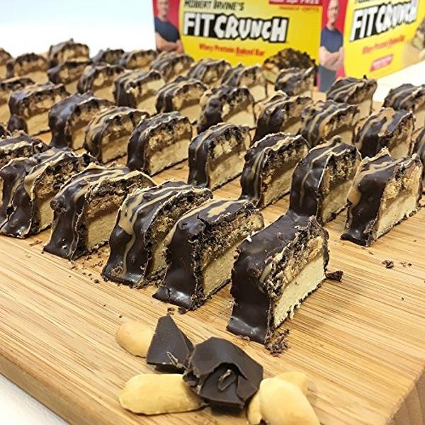 Barras de proteína FITCRUNCH tamaño snack, diseñadas por Robert Irvine, horneadas de 6 capas, 3 g de azúcar y núcleo de bizcocho suave (18 barras de mantequilla de cacahuete tamaño