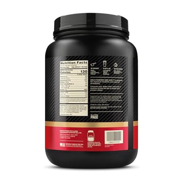 Proteína de suero 100 % en polvo Gold Standard, sabor nuevo de Optimum Nutrition, sabor S'Mores, 2 libras (paquete de 1) (El empaque puede variar)