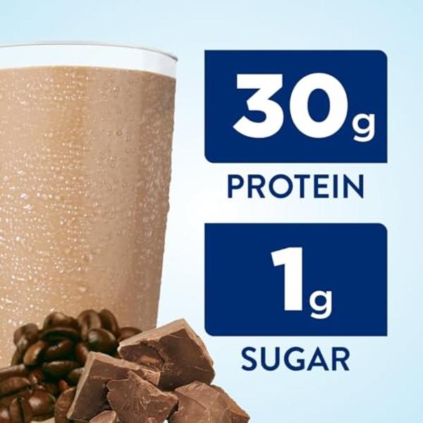 Batido de proteína Ensure Max | Café Mocha | Batido para complementar tus comidas | Listo para beber | 30 g de proteína para ganar masa muscular | 1 g de azúcar, 4 g de fibra | 325