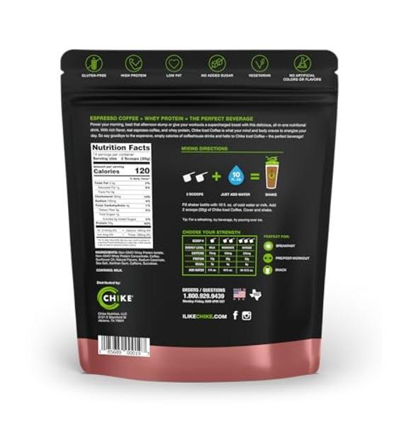 Café helado Chike con canela y alto contenido proteico, 20 g de proteína, 2 dosis de espresso, 1 g de azúcar, apto para dieta cetogénica y sin gluten, 14 porciones (14.8 onzas)