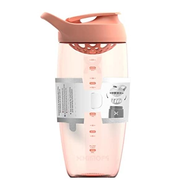 Botella mezcladora de proteínas Promixx PURSUIT: Botellas mezcladoras deportivas premium para mezclas de proteínas y batidos de suplementos. Vaso mezclador de proteínas fácil de li