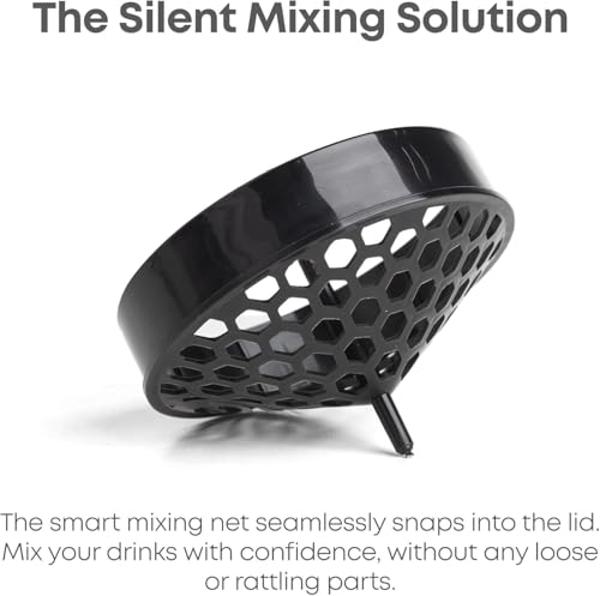 Botella mezcladora de proteínas Smartshake Lite Justice League de 800 ml – Botella de agua Harley Quinn de DC Comics, a prueba de fugas, sin BPA, para batidos de proteínas y proteí