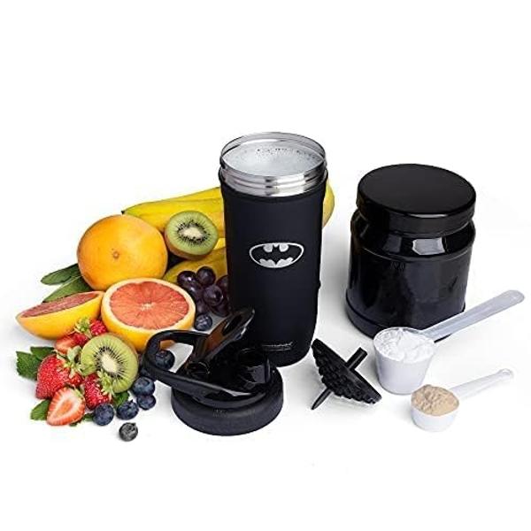 Botella Smartshake Lite The Joker para batidos de proteínas (800 ml): sin BPA, a prueba de fugas, ideal para gimnasios, para proteína en polvo, artículos de DC Comics, Batman y Jok