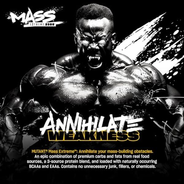Mutant Mass Extreme Gainer – Proteína de suero en polvo – Aumenta el volumen y la fuerza muscular – Calorías limpias de alta densidad (Galletas con crema, 2.7 kg)