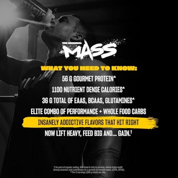 Optimum Nutrition Serious Mass, proteína en polvo para ganar peso, con vitamina C y zinc para fortalecer el sistema inmunitario, creatina, sabor a chocolate y mantequilla de cacahu