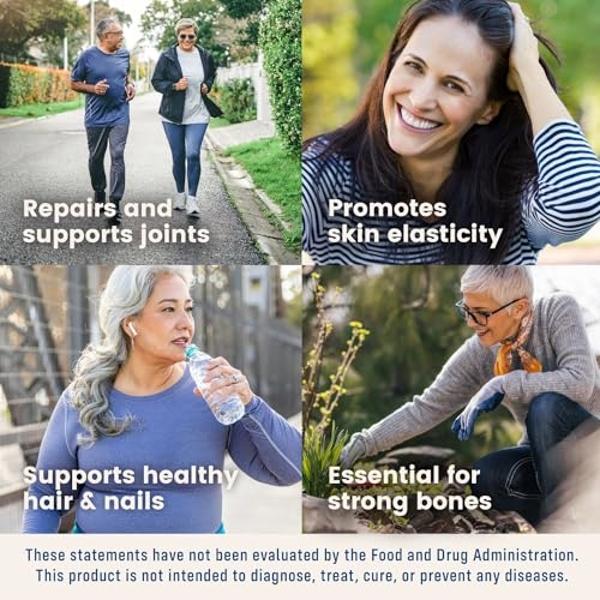 Pastillas multicolágeno ForestLeaf - Colágeno para hombres y mujeres - Suplementos de colágeno hidrolizado con vitamina C y ácido hialurónico - Cápsulas de colágeno para cabello, p