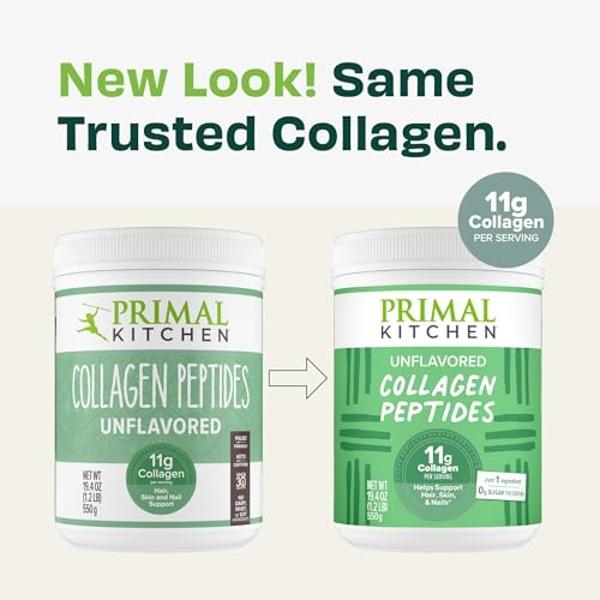 Péptidos de colágeno Primal Kitchen, colágeno en polvo sin sabor, 1.2 libras