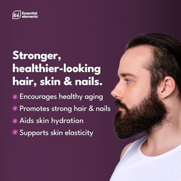 Colágeno hidrolizado en polvo Essential Elements: fortalece las articulaciones, la piel, el cabello y las uñas | Péptidos de tipo I y III | Sin conservantes, de animales alimentado