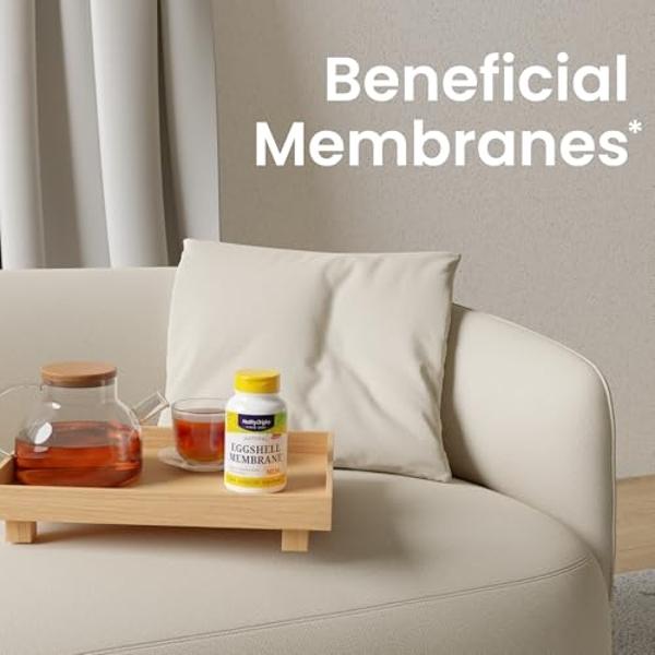 Membrana de cáscara de huevo Healthy Origins 500 mg (NEM, sin OMG, sin gluten, para el bienestar articular), 30 cápsulas vegetales