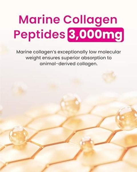 Colágeno CJ Wellcare Innerb Glowshot (1,59 l, 30 porciones): Colágeno líquido marino para mujeres, 3000 mg de péptidos de colágeno, inyecciones de colágeno de alta absorción, suple