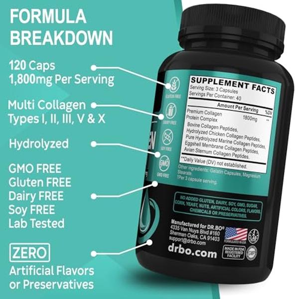 Paquetes de péptidos de colágeno en polvo de chocolate Further Food, proteína hidrolizada de tipo 1 y 3, alimentada con pasto, para la salud intestinal, articulaciones, cabello, pi