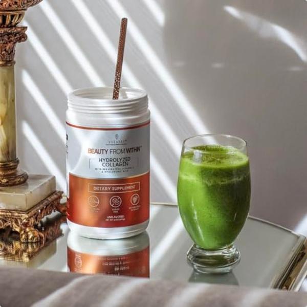 Péptidos de colágeno hidrolizado en polvo Organika: Colágeno en polvo sin sabor y de fácil absorción para piel, cabello, uñas, articulaciones, músculos e intestino - Cetogénico, si