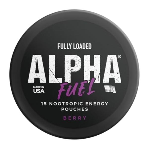 Bolsitas de nootrópicos Alpha Fuel (Berry Fuel) con cafeína, Alpha GPC, tirosina, taurina, guaraná y más.