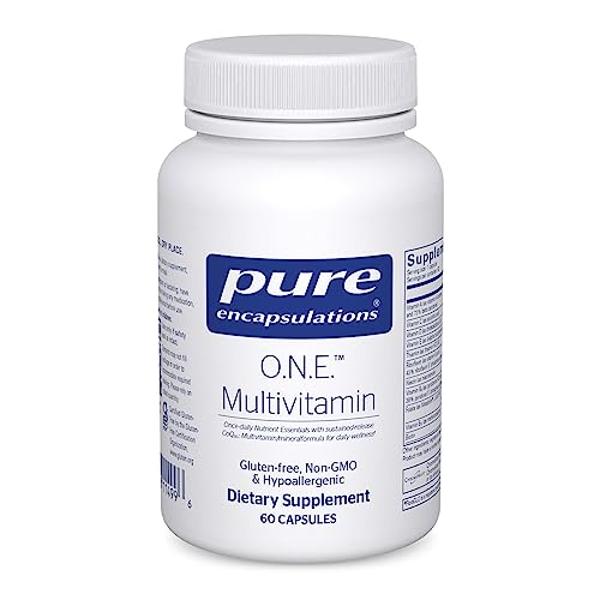 Multivitamínico O.N.E. de Pure Encapsulations - Multivitamínico de una toma diaria con complejo antioxidante de metafolina, CoQ10 y luteína para favorecer la visión, la función cog