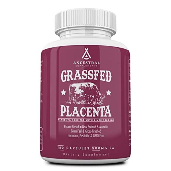 Suplemento de placenta de animales alimentados con pasto con hígado de Ancestral Supplements. Contiene vitaminas posparto para mujeres en período de lactancia. Favorece el alivio d